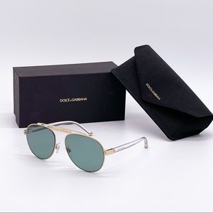 NEW DOLCE&GABBANA DG2235 02/82 SUNGLASSES AVIATOR